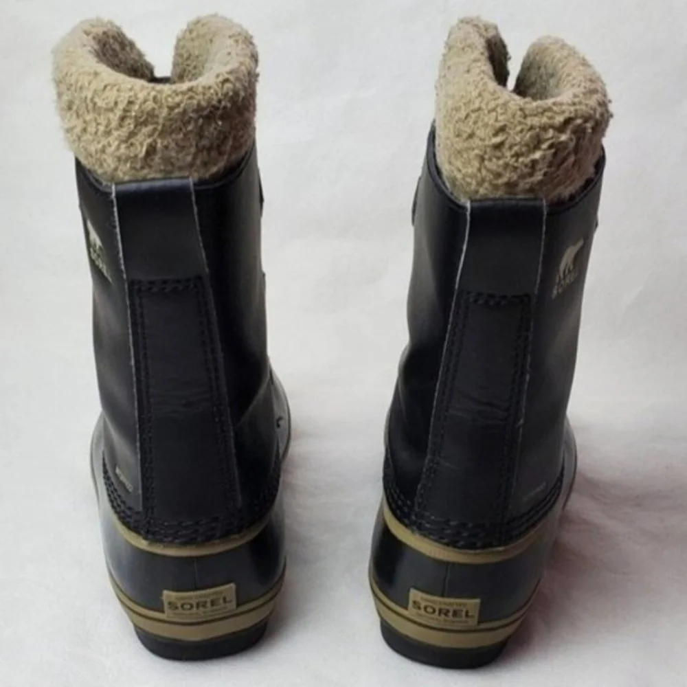 Sorel black waterproof snow boots